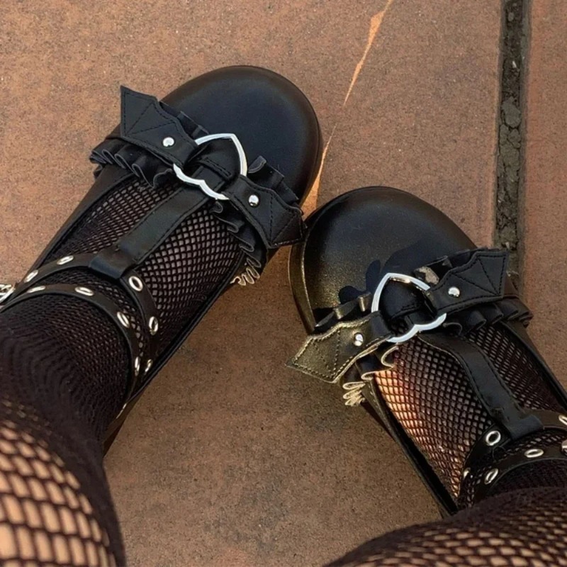 Women'S Fashion Shoes - Nuove Scarpe Mary Jane con Zeppa