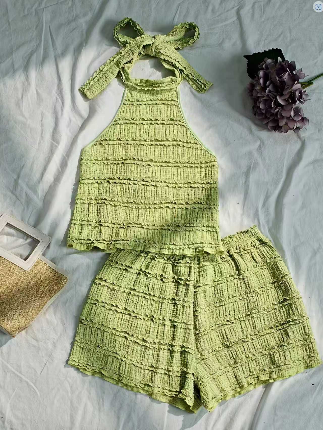 Set Estivo da Donna in Stile E - Lace Trim Cami recensione e prezzo