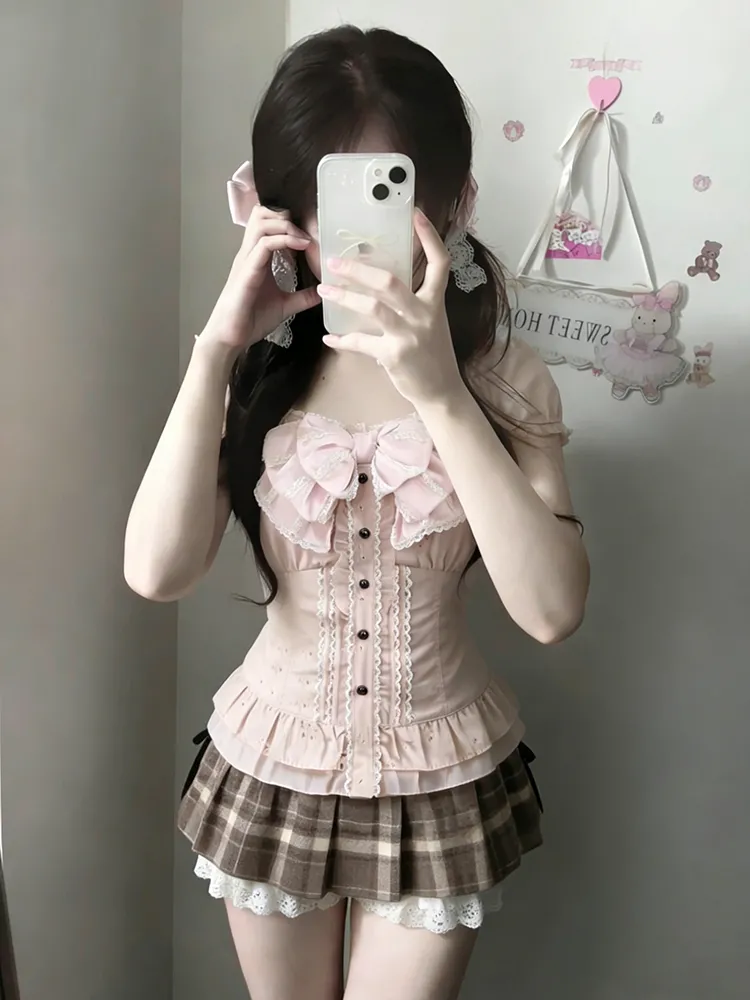 Set di Tre Pezzi Stile Giappon - Lace Trim Cami recensione e prezzo