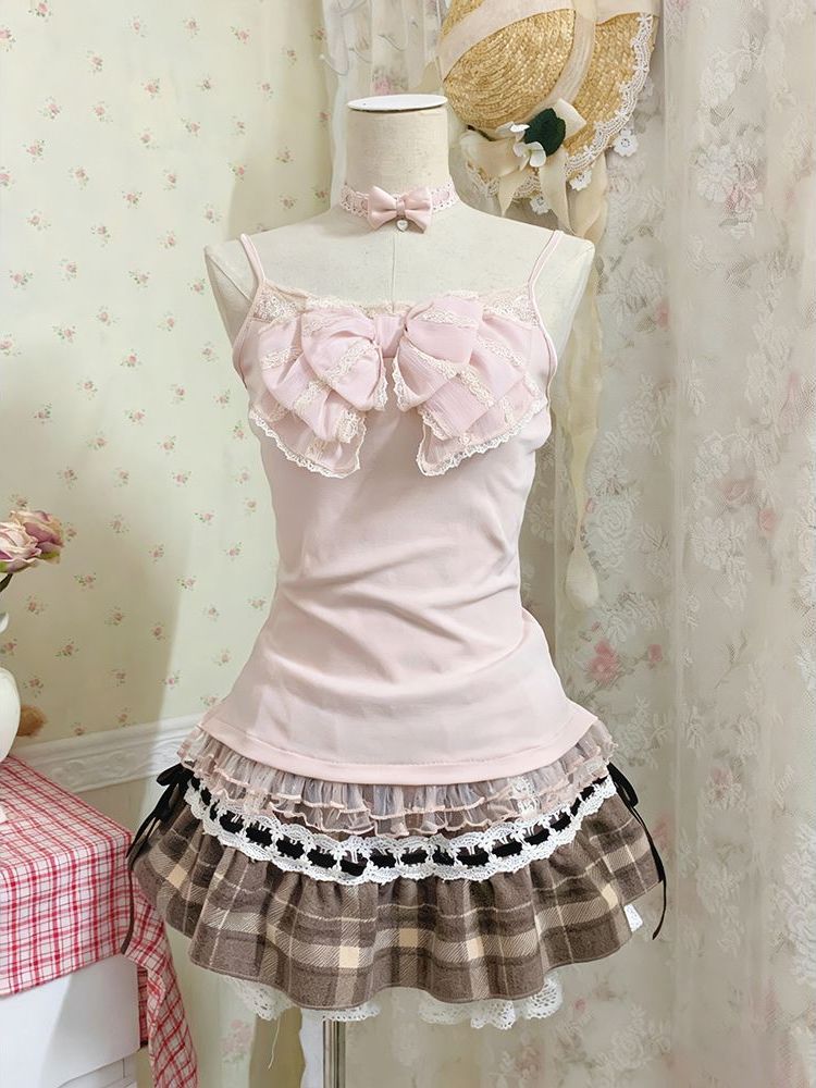 Set di Tre Pezzi Stile Giappon - Lace Trim Cami recensione e prezzo