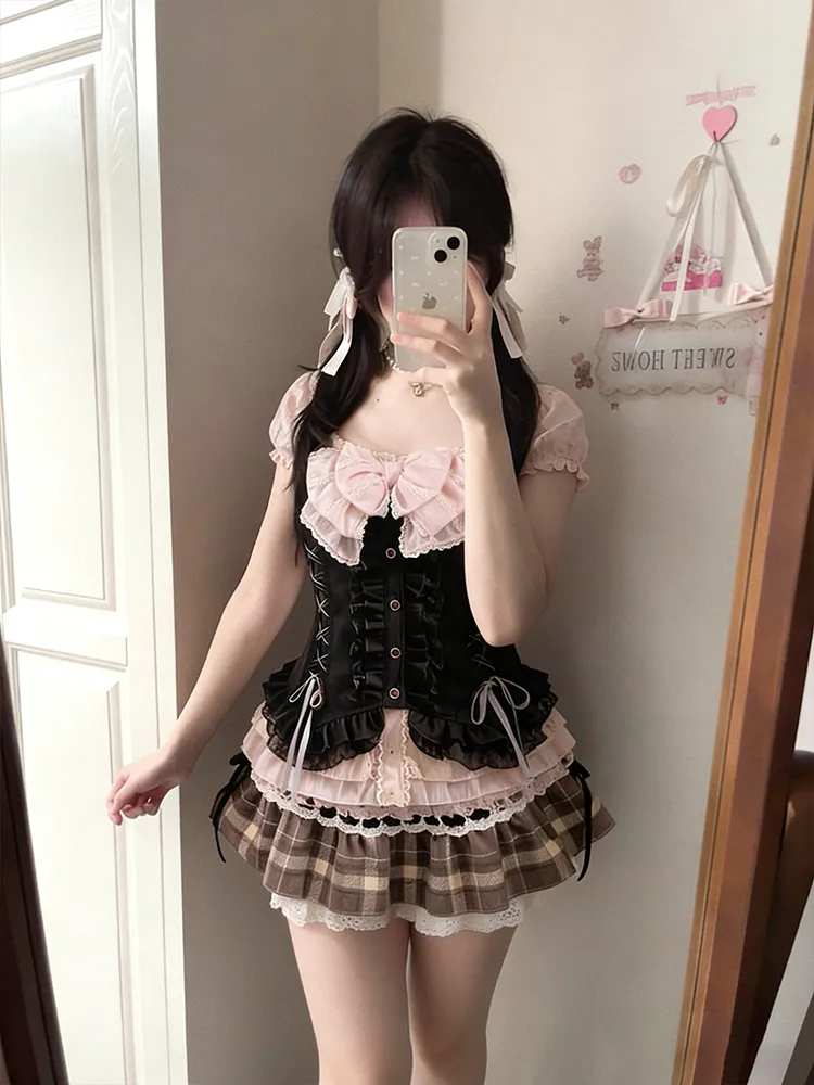 Set di Tre Pezzi Stile Giappon - Lace Trim Cami recensione e prezzo